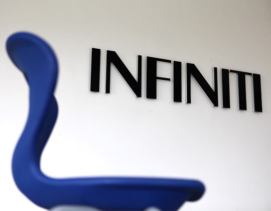 Infiniti logo with chair