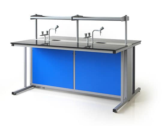 Infiniti chemistry laboratory with shelf