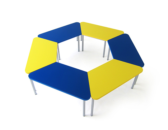 happy trapezoid arrangement table-furniture manufacturer india